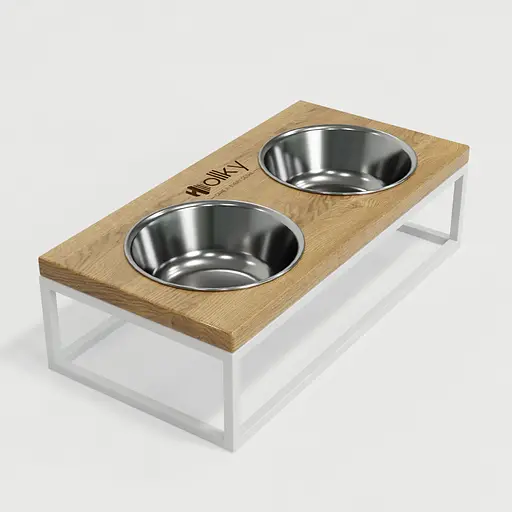 Hollky Base M — миски на підставці для середніх собак та великих котів (2 × 0,95 л) - фото 7