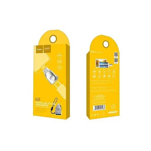 Перехідник Hoco UA10 OTG USB to MicroUSB Сталевий - фото 8