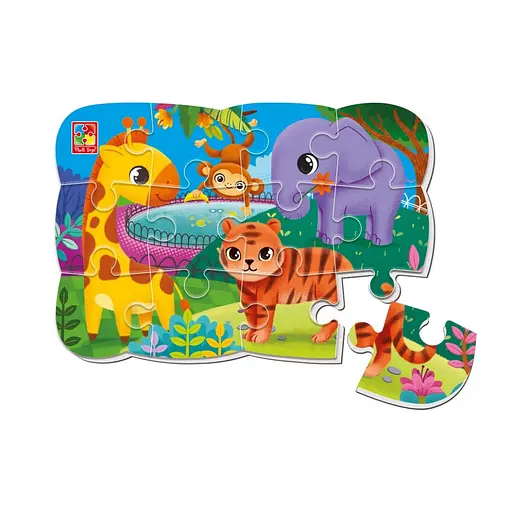 Дитячий м#039;який магнітний пазл Малюк зможе Зоопарк VT3205-90, 12 елементів