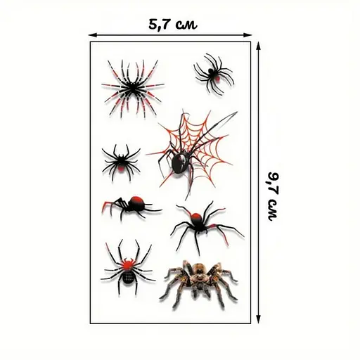 Набір дитячих тимчасових тату "Halloween black" tatto-halloween-black-set-30 - фото 6