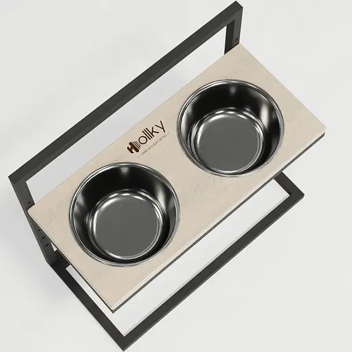 Hollky Flex L — регульовані миски на підставці для великих собак (2 × 1.8 л) - фото 9