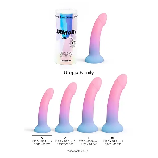 Фалоімітатор Love To Love Dildolls Utopia XL 21 см (мульти) - фото 2