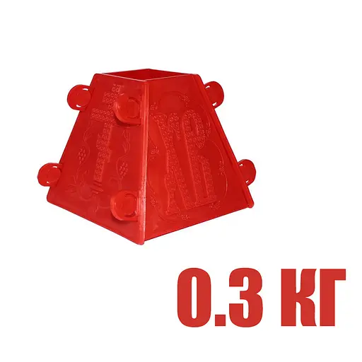 Набір розбірних форм з 3 штук для сирної паски 1.0 кг / 0.5 кг / 0.3 кг, Ласунка Червоний 83074 - фото 7