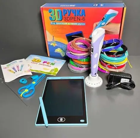 Большой набор для творчества с 3D-ручкой 3DPEN-6 и графическим планшетом для рисования и учебы - фото 2