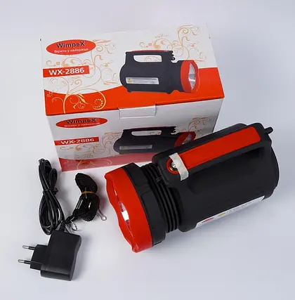 Ліхтар ручний Wimpex WX-2886 5W+22Led Powerbank ЗУ220В (3 режими) - фото 7