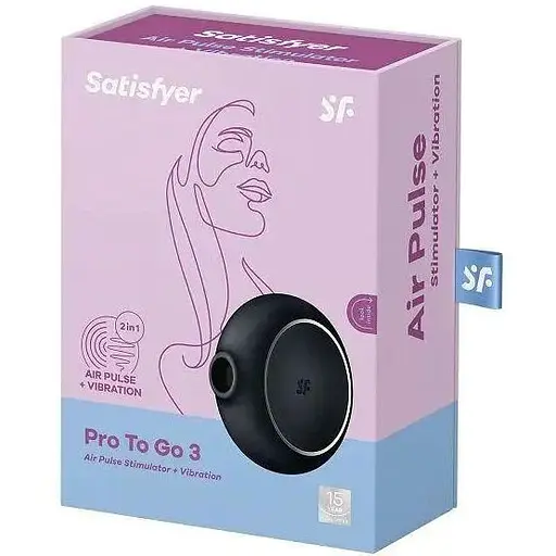 Вакуумний стимулятор Satisfyer Pro To Go 3 чорний - фото 7