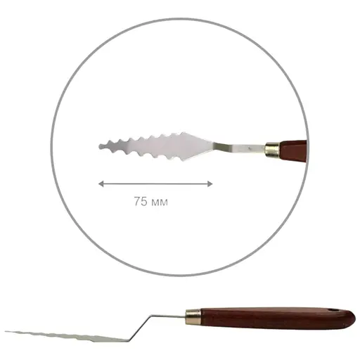 Мастихін Rosa Studio ArtWork №5 хвилястий довжина 7.5 см - фото 1