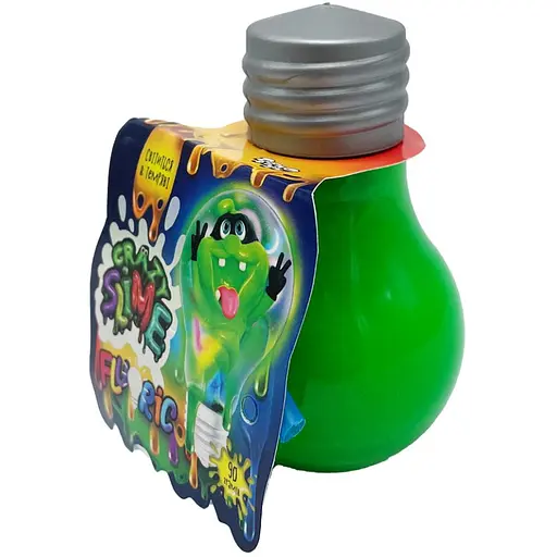 В'язка маса лампочка Danko Toys Fluoric Crazy Slime SLM-07-01U світиться в темряві зелена