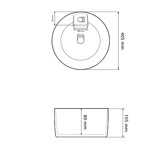 Умивальник VBI Rieti white накладний VBI-015500, Білий - фото 2