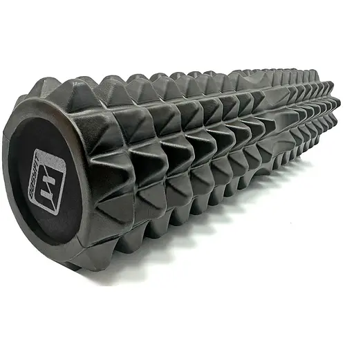 Массажный ролик EasyFit Solid Grid Roller 45 см v.2.2s черный (EF-2053-BK) - фото 1