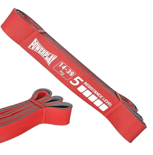 Гумка для фітнесу і кроссфіту PowerPlay 4116 Double Colors Червоно/Сіра (14-39 кг) (PP_4116_Red_(14-39 kg)) - фото 2