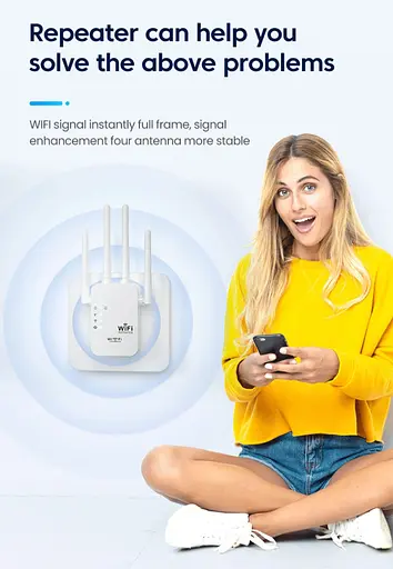 Беспроводной Wi-Fi усилитель-повторитель (репитер) сигнала 300 Мбит/с, 2.4 ГГц, с удлинением радиуса действия - фото 8