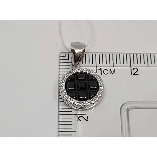 Серебряная подвеска Диама с керамикой и фианитами. 31211221732 - фото 4