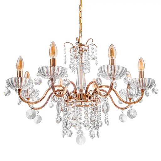 Люстра свеча Brille подвесная хрустальная E14 40W G (BCL-380S/8) - фото 3