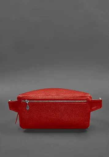 Шкіряна жіноча сумка на пояс Spirit червона - фото 5