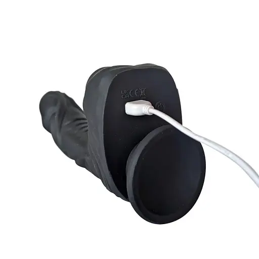 Фалоімітатор Naked Addiction – 8.6” Silicone Rotating & Thrusting Vibrating Dildo with Remote Black - фото 8