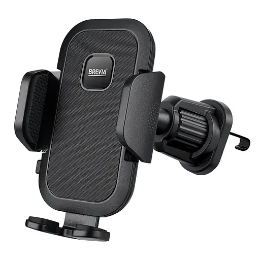 Тримач телефону автомобільний Brevia AirVent Pro MultyHold на дефлектор, для 4.7-6.8', ширина до 100мм, чорний(48810) - фото 1