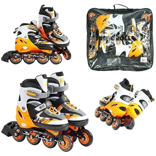Дитячі ролики Best розмір 30-33 (61720-S) помаранчеві - фото 4