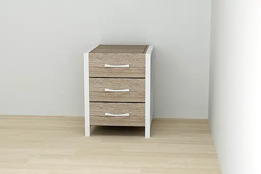 Тумба універсальна Ferrum-decor Вів'єн 3 50x41x40 білий ДСП Дуб Сонома Трюфель 16мм (FRD-104194)