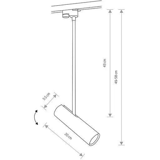 Трековый светильник Nowodvorski 9325 Profile Eye Super GU10 1x10W IP20 черный - фото 2