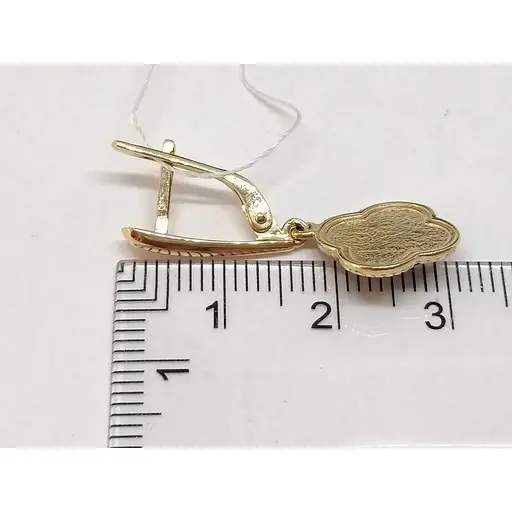 Золоті сережки Імперія золота Конюшина з емаллю. СБ1206И - фото 6