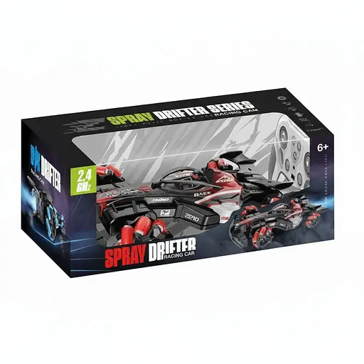 Радиоуправляемая дрифт-машина GS 021 A-02 4WD, аккумулятор 3.7V, пульт 2.4GHz, вращение 360°, с парогенератором, красный - фото 2