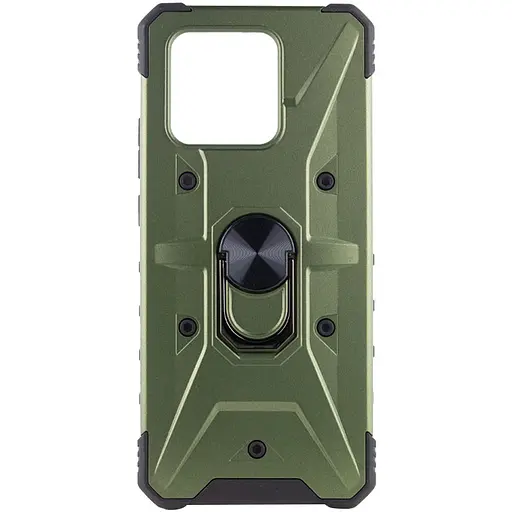 Ударопрочный чехол Pathfinder Ring для Xiaomi Redmi 10C/Poco C40 Зеленый/Army Green