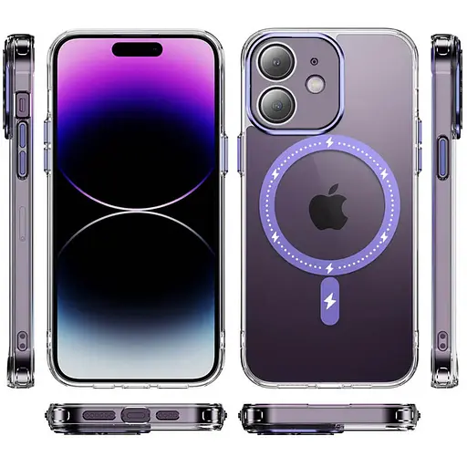 Чохол Epik TPU+PC Colorful with MagSafe для Apple iPhone 12 6.1 Purple - фото 2