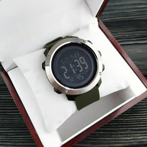 Мужские наручные спортивные часы Skmei 1416 Зеленый - фото 3