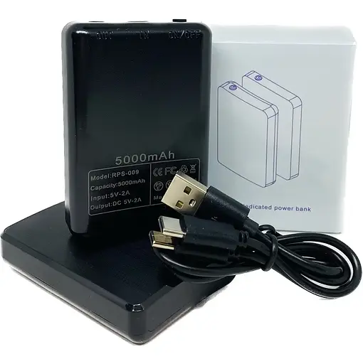 Акумулятори для шкарпеток з підігрівом 5000mAh 5V 2A USB Чорний