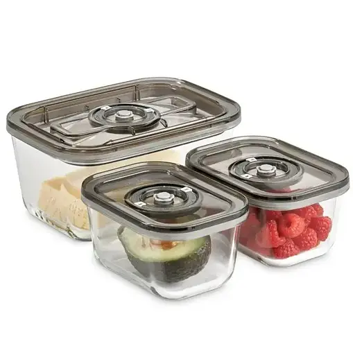 Набор стеклянных контейнеров для вакуумного упаковщика Caso VacuBoxx Eco-Set 1177С - фото 5