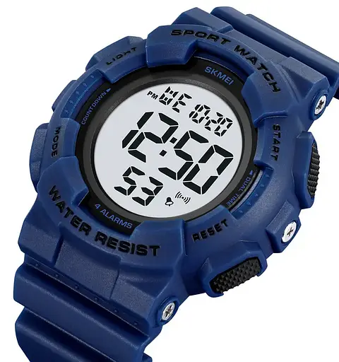 Чоловічий наручний спортивний годинник Skmei 2081 Синій з білим - фото 3