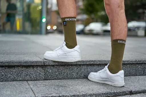 Носки DexShell Ultra Thin Crew OG водонепроницаемые M хаки - фото 6