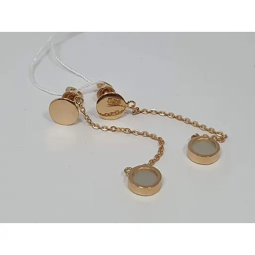 Золоті сережки Tango з перламутром. 579150 - фото 2