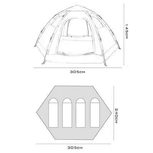 Автоматическая палатка - Smart Camp ( 4-х местная ) + Походная лампа на аккумуляторе - фото 4