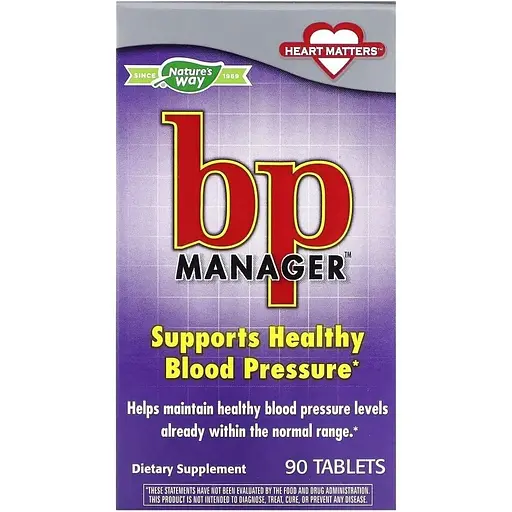 Комплекс екстрактів Nature's Way BP Manager, 90 таблеток для підтримки артеріального тиску