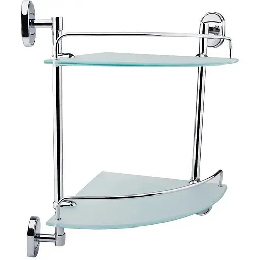 Полиця для ванної кімнати кутова Kroner KRM Elbe - ACG2907-2 CV022866, Хром - фото 1