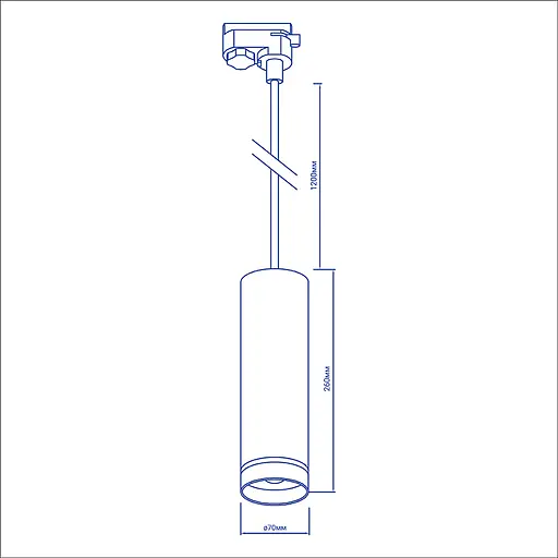 Трековый светильник Feron ML328-TR под лампу на подвесе черный - фото 3