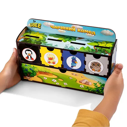 Настольная игра Ubumblebees Птицы PSD167 сортер-комодик деревянная - фото 5