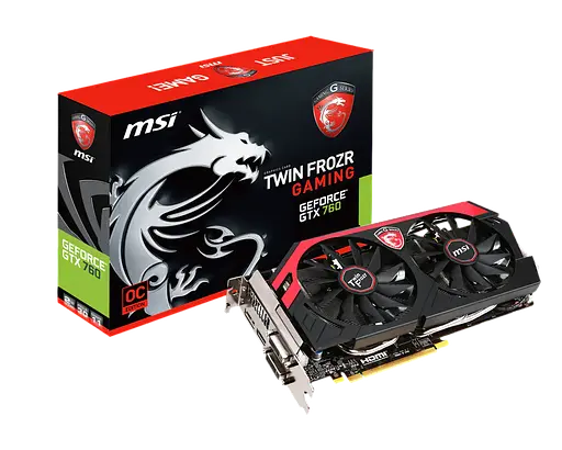 Видеокарта GeForce GTX 760 2GB MSI Gaming Twin Frozr (N760 TF 2GD5/OC) Б/У - фото 1