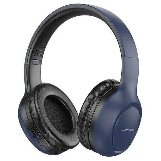 Беспроводные накладные наушники Bluetooth BOROFONE BO19 синий - фото 2