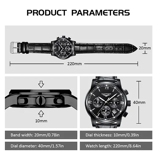 Часы Guanquin Liberty Leather - фото 4