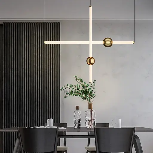 Led світильник Tube&Ball із латунною кулькою у двох формах Line.F Сторона Горизонтальна - фото 1