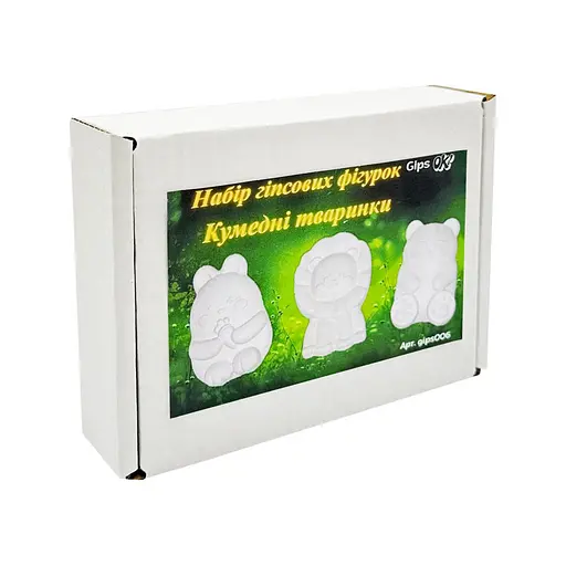 Гипсовые фигурки для декорирования "Забавные животные" GipsOk gips006, 3 фигурки - фото 2