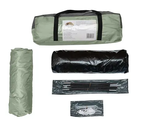 Туристическая палатка трехместная Time Eco Travel-3, светлый хаки - фото 9