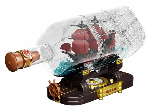 Конструктор Піратський корабель у пляшці 885 елементів - фото 2