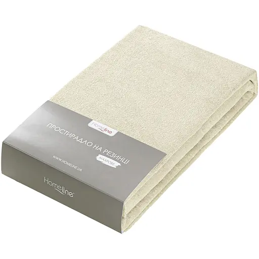 Простирадло махрове на резинці Home Line 160x200х20 см бежевий (193955)