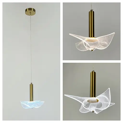 Подвес в виде прозрачного цветка 28х24 см Ст. D 7003 B D180 | Line F - фото 4