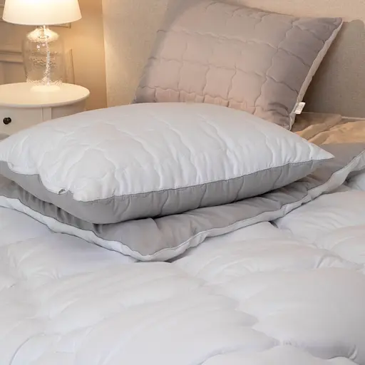 Подушка Руно 50х70 силиконовая на молнии Grey White 310.52_Grey White - фото 4