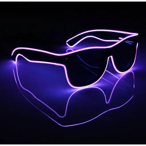 Очки светодиодные Leds солнцезащитные El Neon ray purple неоновые